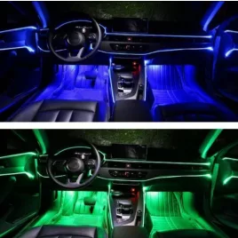 Iluminare LED pentru interior auto, cu 4 LED-uri