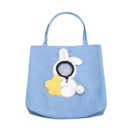 Geantă de umăr din pânză pentru pisici cu fereastră