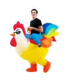 Costum de cocoș gonflabil