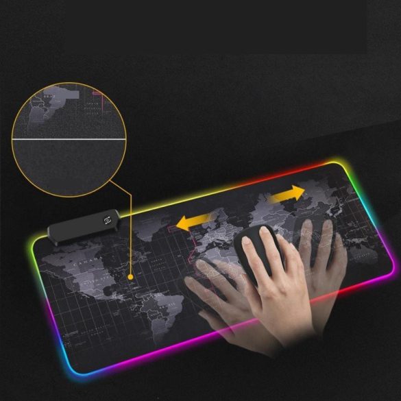 Mouse pad iluminat cu model de hartă
