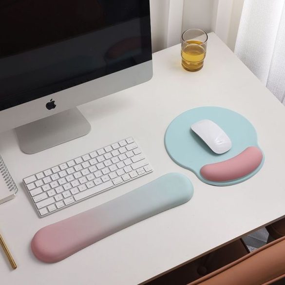 Set suport pentru încheietura mâinii și mouse pad Roz-albastru