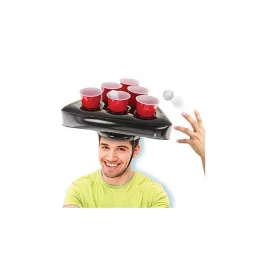 Joc de beer pong gonflabil cu pălărie triunghiulară