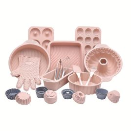 Set de forme de copt din silicon și accesorii, 36 buc.