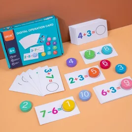 Joc educativ Montessori din lemn pentru operații matematice
