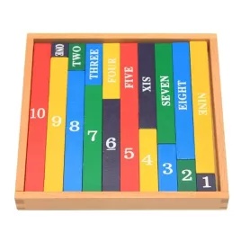 Bețe geometrice - joc educativ din lemn