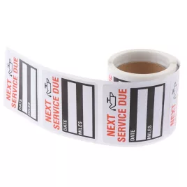 Autocolant de reamintire pentru schimbul de ulei