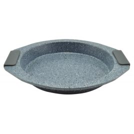 Tavă rotundă antiaderentă cu mâner din silicon