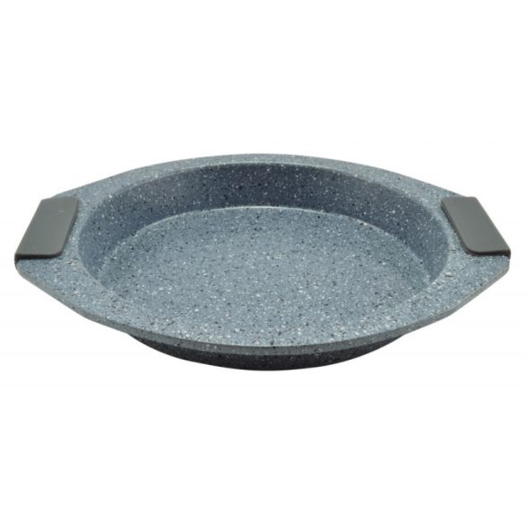 Tavă rotundă antiaderentă cu mâner din silicon