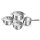 Diamond set de vase din inox cu 7 piese și capace de sticlă