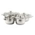 Diamond set de vase din inox cu 7 piese și capace de sticlă