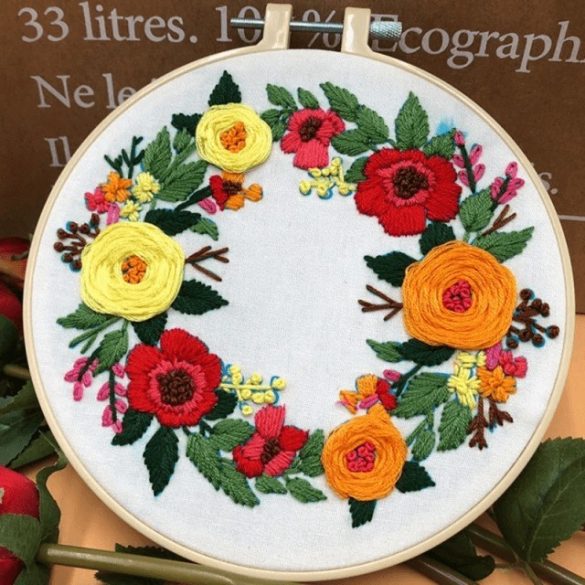 Set de broderie florală
