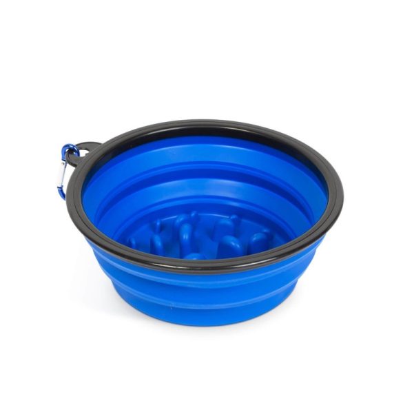 Bol pentru hrănire pliabil cu sistem anti-înghițire (1000 ml)