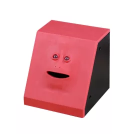 Pușculiță mâncătoare de bani cu expresie facială