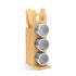 Suport magnetic pentru condimente - set de ustensile din bambus (7 piese - 80 x 135 x 275 mm)