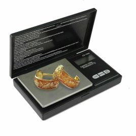 Cântar digital pentru bijuterii, cântar de buzunar, negru