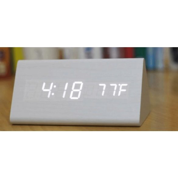 Home by Somogyi Ceas deșteptător LED digital, alb, cu afișaj de temperatură