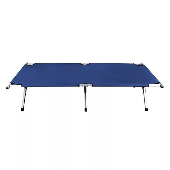 Pat de teren, pat de tabără, pat de camping, albastru închis