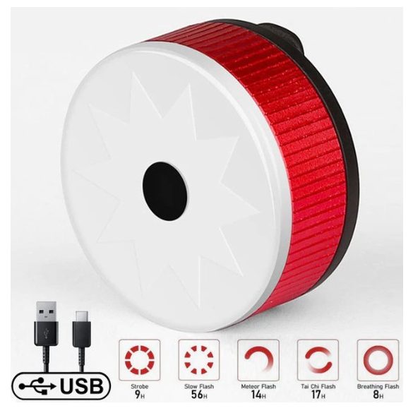 X-TIGER USB reîncărcabilă lumină spate pentru bicicletă