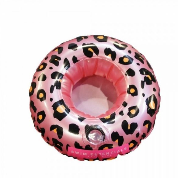Swim Essentials Suport de băuturi gonflabil plutitor - roz, model leopard