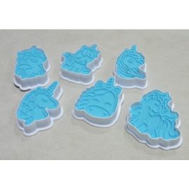 Set decupatoare prăjituri unicorn, 6 bucăți