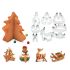 Set 3D forme pentru tăiat prăjituri de Crăciun - brad, om de zăpadă (8 piese)