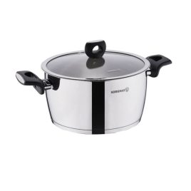 Nora-Inox oală cu capac de sticlă (24 × 13 cm)