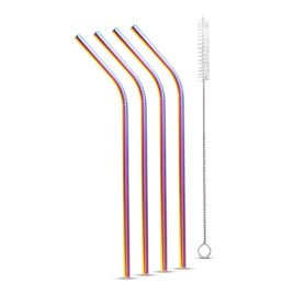 Set paie din oțel inoxidabil - curcubeu titan (5 bucăți)