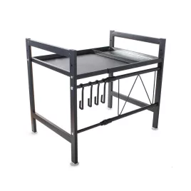   Organizator de bucătărie, raft ajustabil pentru cuptor cu microunde