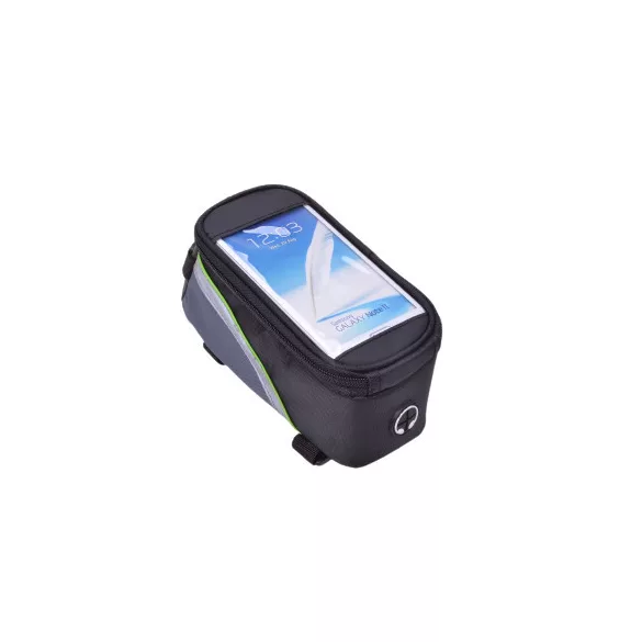 Geantă de bicicletă cu suport pentru telefon, reflectorizantă, cu fermoar