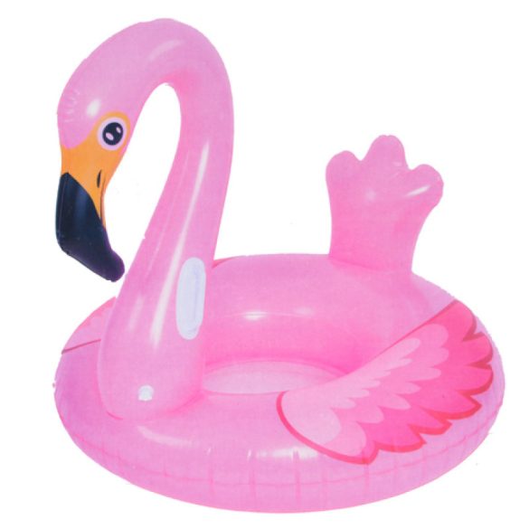 Insulă plutitoare flamingo, saltea de plajă - 110x104x94 cm
