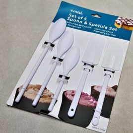 Set lingură și spatulă - 5 bucăți