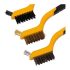 Set de 3 perii de sârmă – cu fire din cupru, oțel și nylon