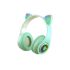 Căști wireless cu urechi de pisică – verde