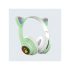 Căști wireless cu urechi de pisică – verde