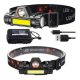 Mini lanternă frontală cu 2 LED-uri, magnetică, cu acumulator