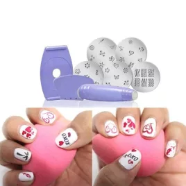 Stampilă unghii, set decorare unghii