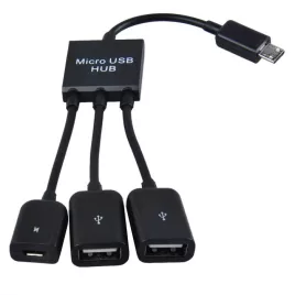 3 în 1 Micro USB HUB DUBLU USB 2.0 OTG ADAPTER