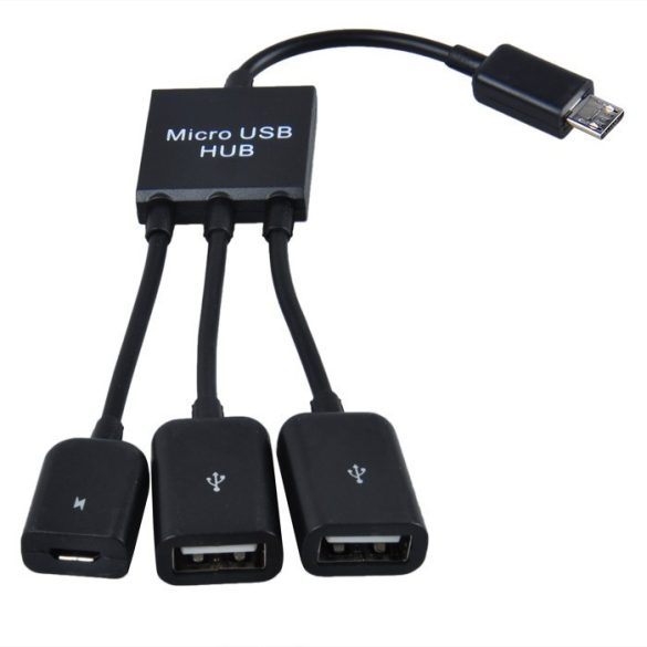 3 în 1 Micro USB HUB DUBLU USB 2.0 OTG ADAPTER