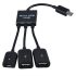 3 în 1 Micro USB HUB DUBLU USB 2.0 OTG ADAPTER