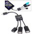 3 în 1 Micro USB HUB DUBLU USB 2.0 OTG ADAPTER