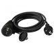 Prelungitor, negru, 30 m, cauciucat, 3x1,5 mm2