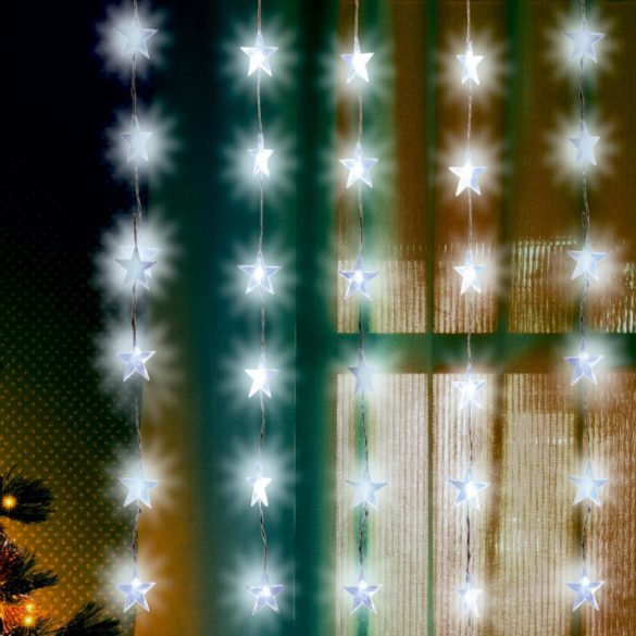 Cortină luminoasă LED, stea, 1,5x1m, 230V