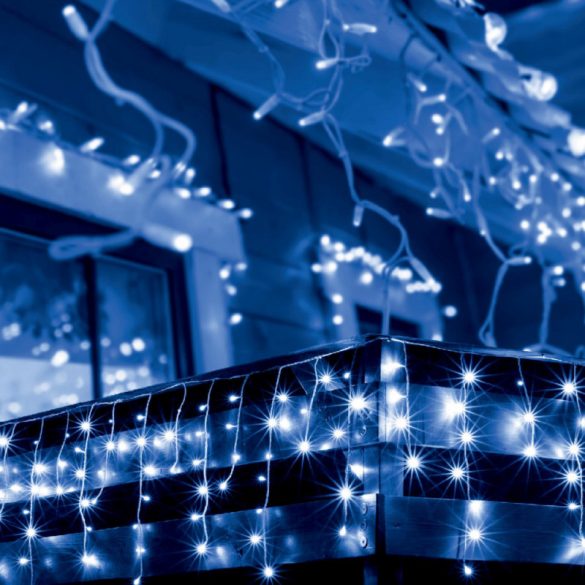 Cortină luminoasă cu LED-uri în formă de țurțuri