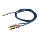 Cablu audio, jack stereo 3,5 mm, 2 x RCA, 4 m