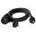 Prelungitor, negru, 10m, cauciucat, 3x1,5mm²