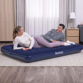   Saltea gonflabilă Bestway - single, velur - albastru - 191 x 137 x 22 cm