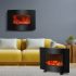 Bewello Șemineu electric de perete / independent - radiator - LED, curbat