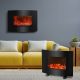 Bewello Șemineu electric de perete / independent - radiator - LED, curbat