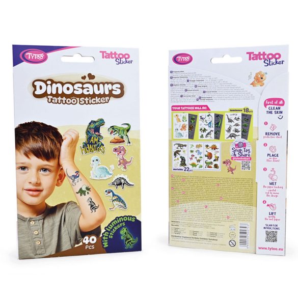 Set de tatuaje cu dinozauri Tytoo - 40 buc / pachet