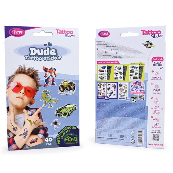 Set tatuaje temporare Tytoo Dude - 40 bucăți / pachet